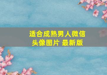 适合成熟男人微信头像图片 最新版